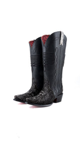 Dalia Midi Cowhide Red Bottom Wide Calf Snip Toe Cowgirl Boot Size 7.5 Box CW53