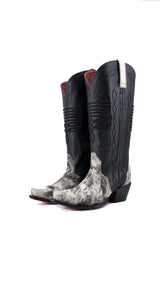 Dalia Midi Cowhide Red Bottom Wide Calf Snip Toe Cowgirl Boot Size 8.5 Box CW58