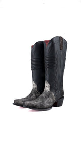 Dalia Midi Cowhide Red Bottom Wide Calf Snip Toe Cowgirl Boot Size 9 Box CW60