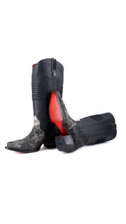 Dalia Midi Cowhide Red Bottom Wide Calf Snip Toe Cowgirl Boot Size 9 Box CW60
