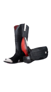 Dalia Midi Cowhide Red Bottom Wide Calf Snip Toe Cowgirl Boot Size 9.5 Box CW61