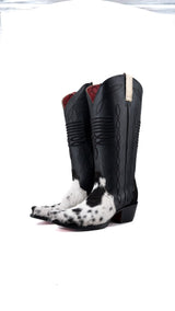 Dalia Midi Cowhide Red Bottom Wide Calf Snip Toe Cowgirl Boot Size 9.5 Box CW62