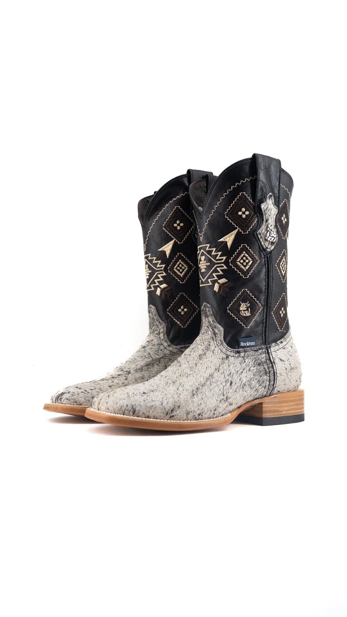 Men's Cowhide Square Toe Cowboy Boot Size 7 Box QM100 FINAL SALE