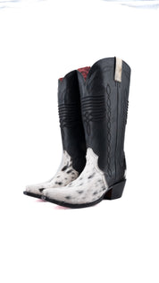 Dalia Midi Cowhide Red Bottom Wide Calf Snip Toe Cowgirl Boot Size 10 Box CW63