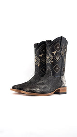 Men's Cowhide Square Toe Cowboy Boot Size 7.5 Box QM106 FINAL SALE