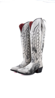 Charlotte Red Bottom Wide Calf Tall Cowgirl Boot Size 6.5 Box CW66