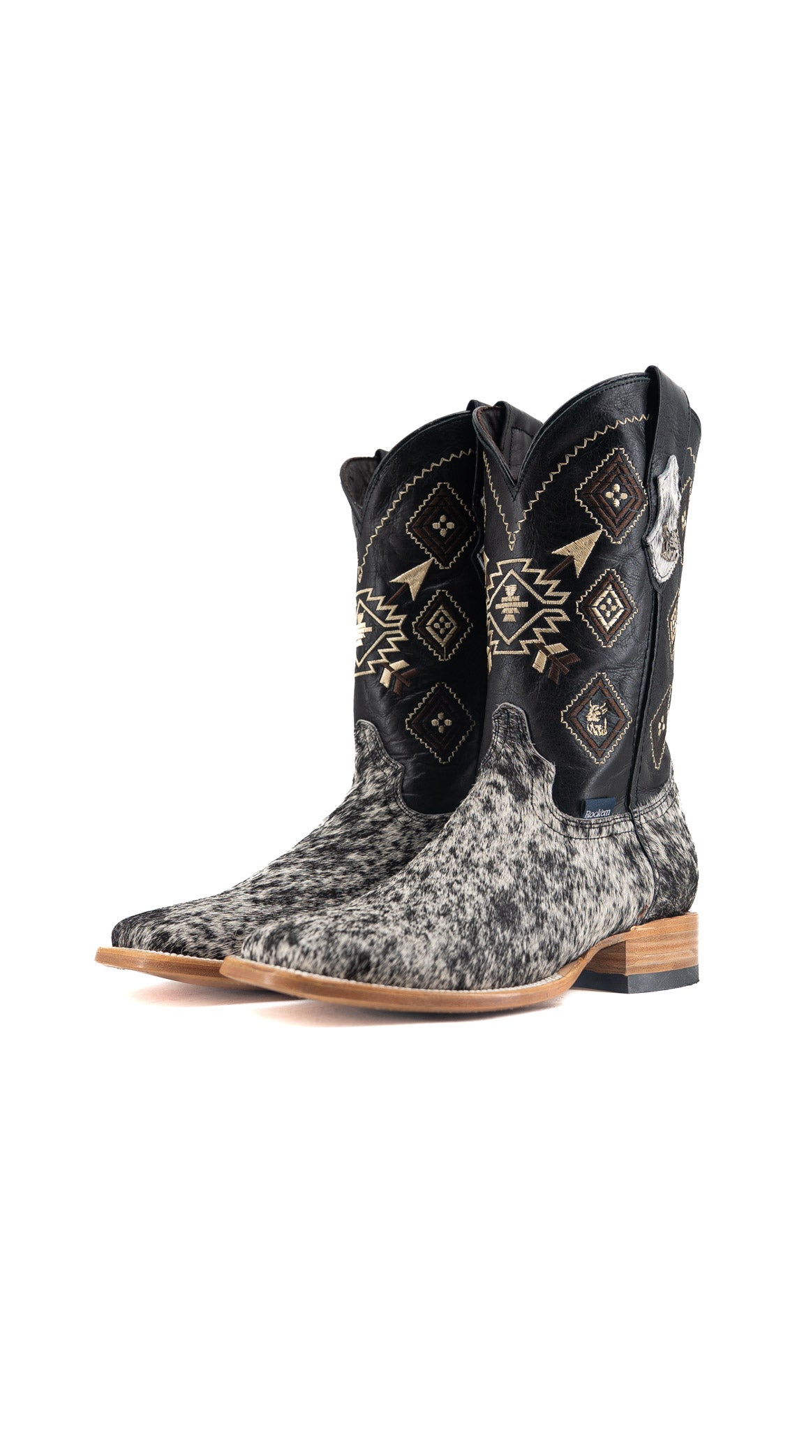 Men's Cowhide Square Toe Cowboy Boot Size 8 Box QM107 FINAL SALE