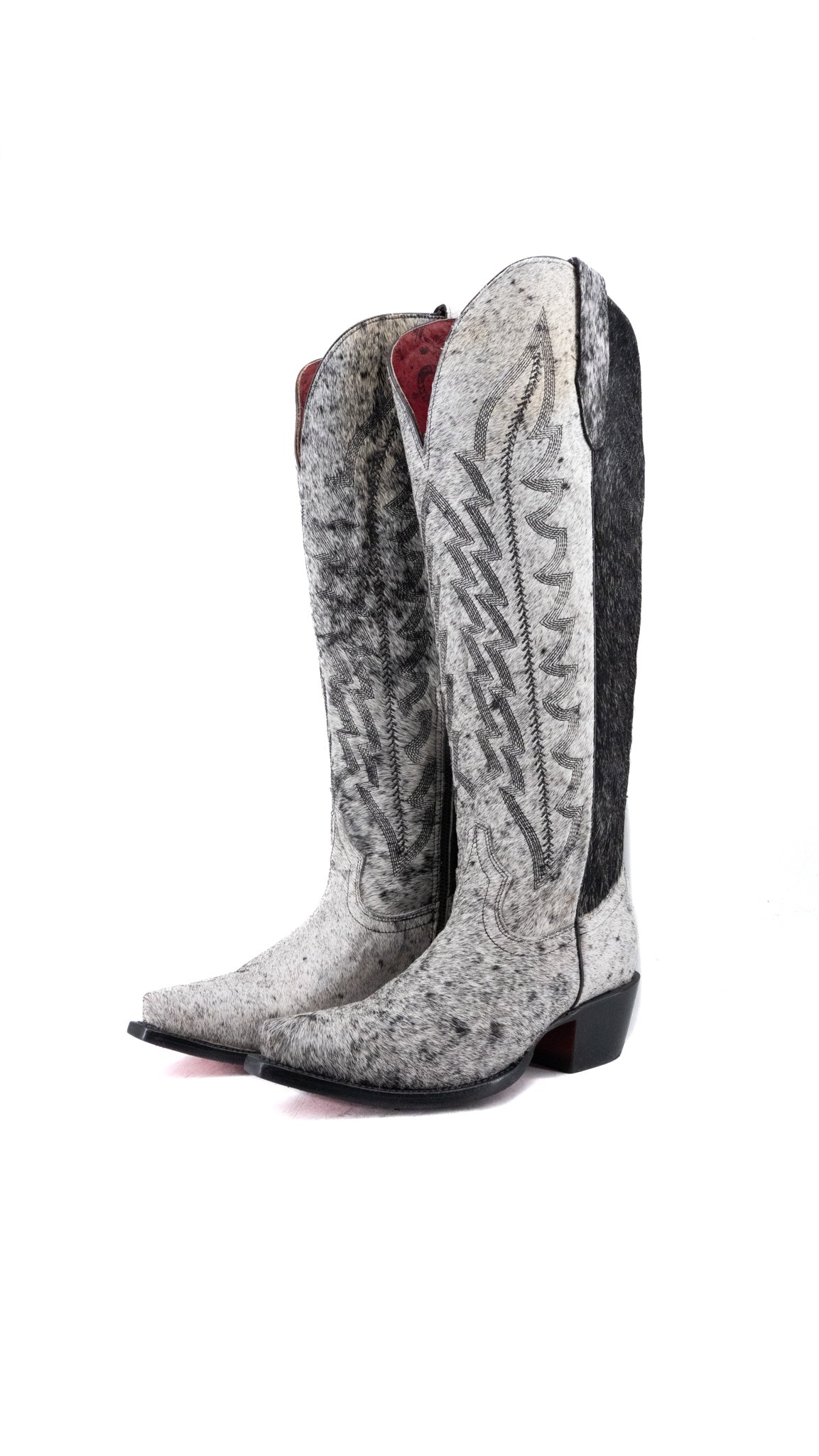 Charlotte Red Bottom Wide Calf Tall Cowgirl Boot Size 6.5 Box CW67