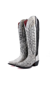 Charlotte Red Bottom Wide Calf Tall Cowgirl Boot Size 6.5 Box CW67