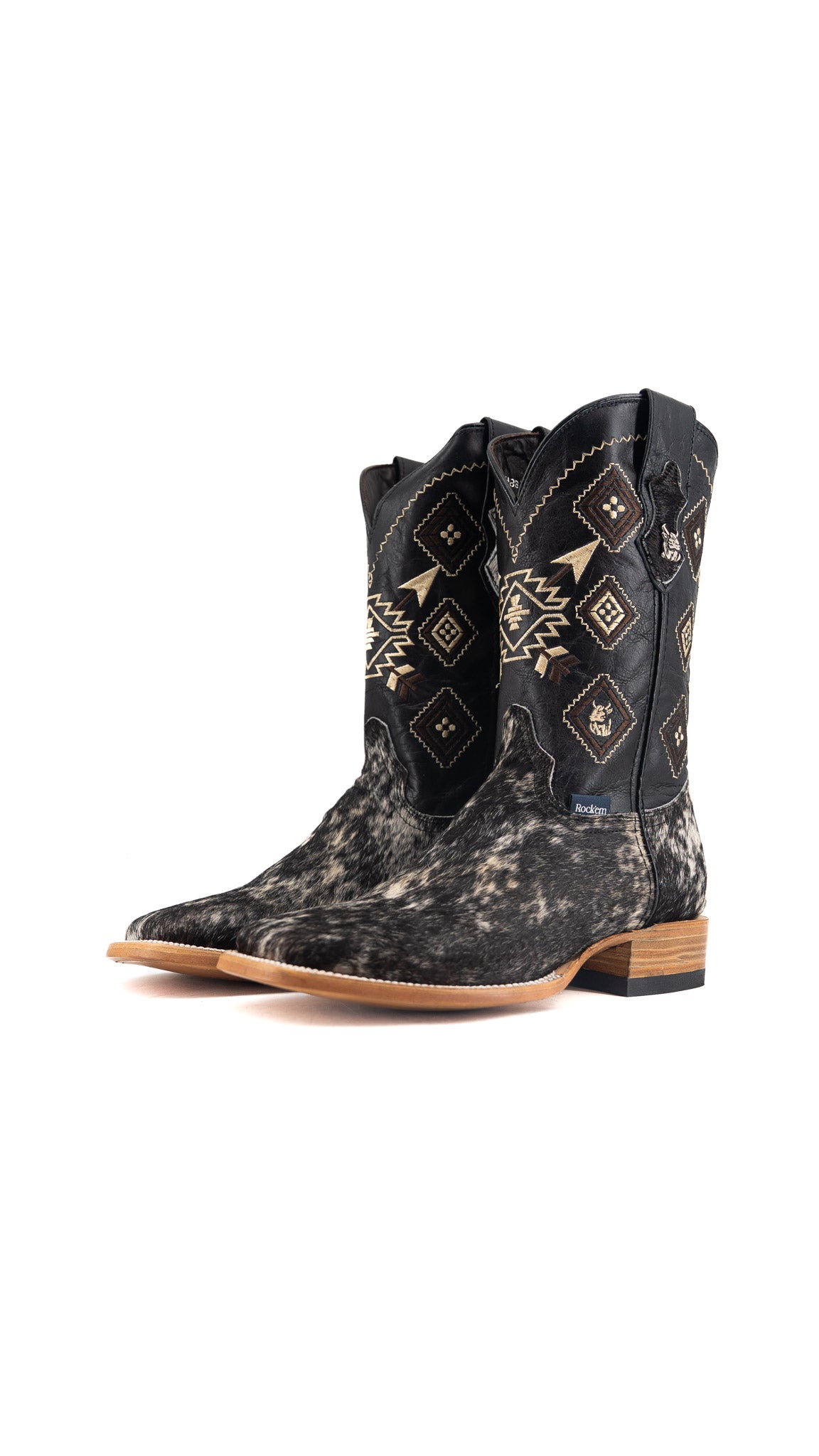 Men's Cowhide Square Toe Cowboy Boot Size 8.5 Box QM108 FINAL SALE