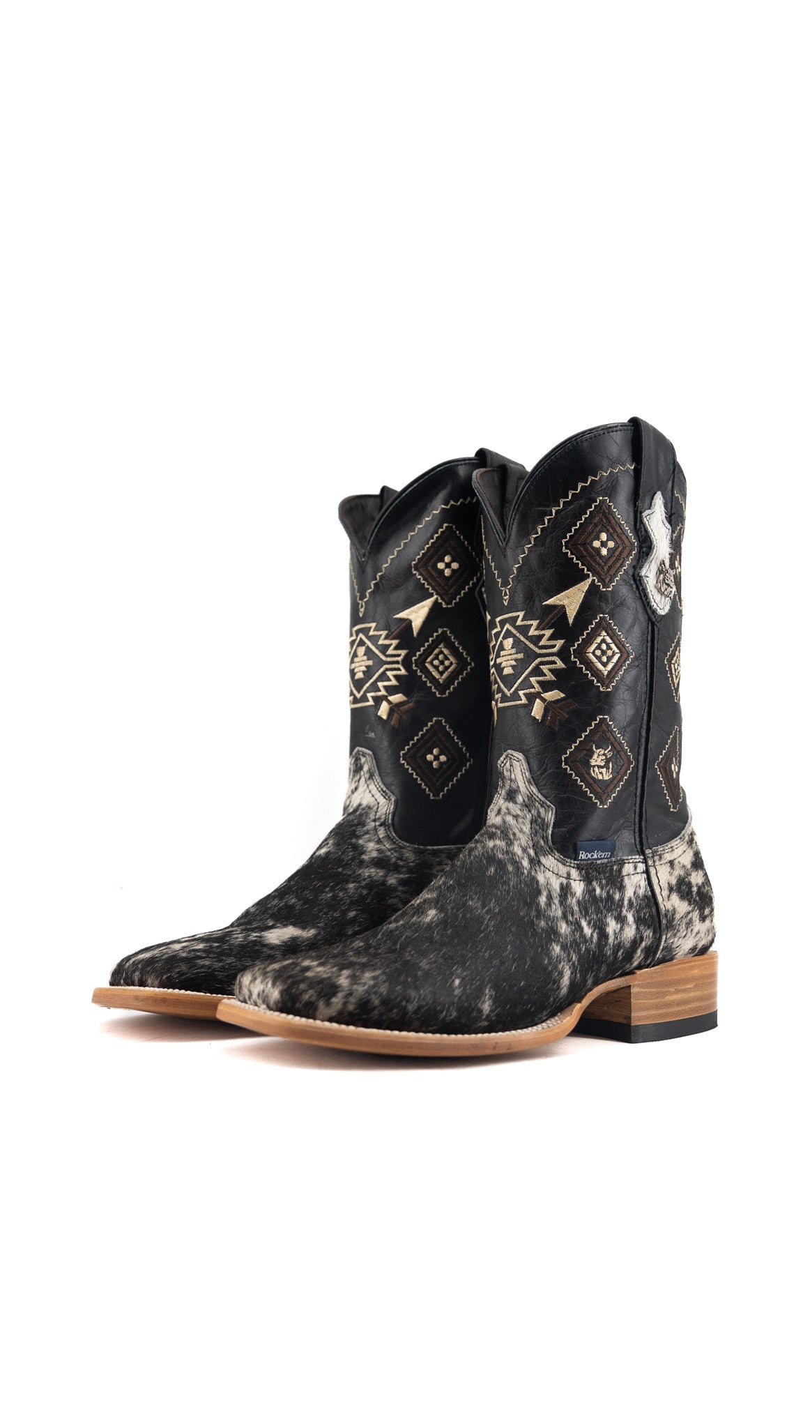 Men's Cowhide Square Toe Cowboy Boot Size 8.5 Box QM109 FINAL SALE