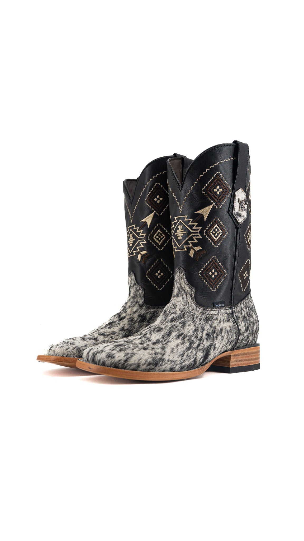 Men's Cowhide Square Toe Cowboy Boot Size 8.5 Box QM110 FINAL SALE