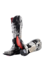 Charlotte Red Bottom Wide Calf Tall Cowgirl Boot Size 6.5 Box CW69