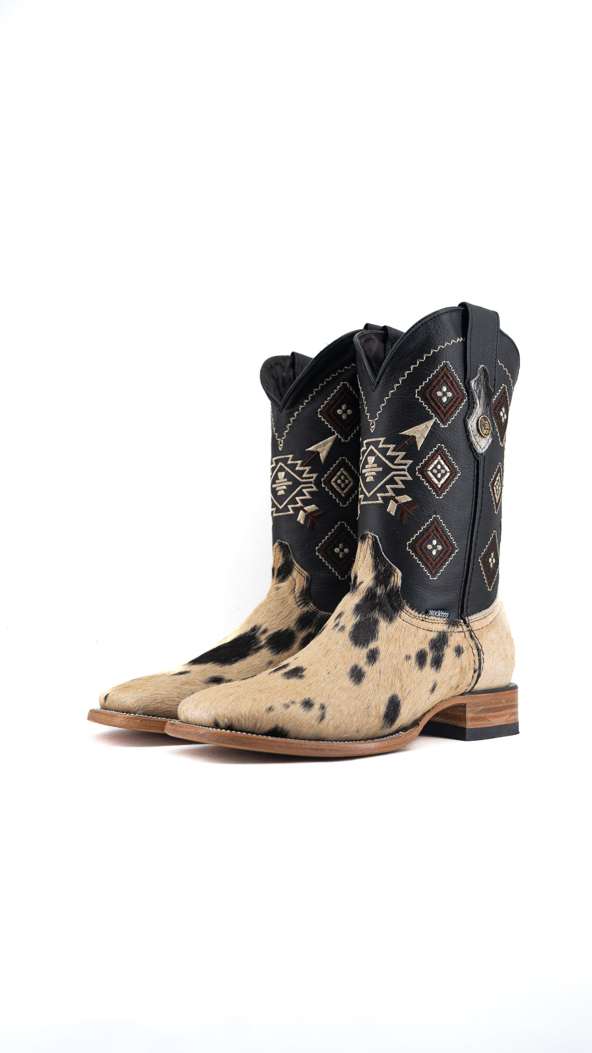 Men's Cowhide Square Toe Cowboy Boot Size 9.5 Box QM112 FINAL SALE