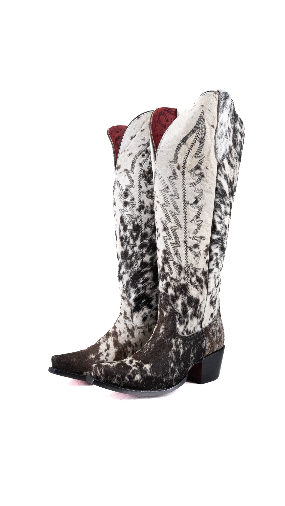 Charlotte Red Bottom Wide Calf Tall Cowgirl Boot Size 8.5 Box CW73