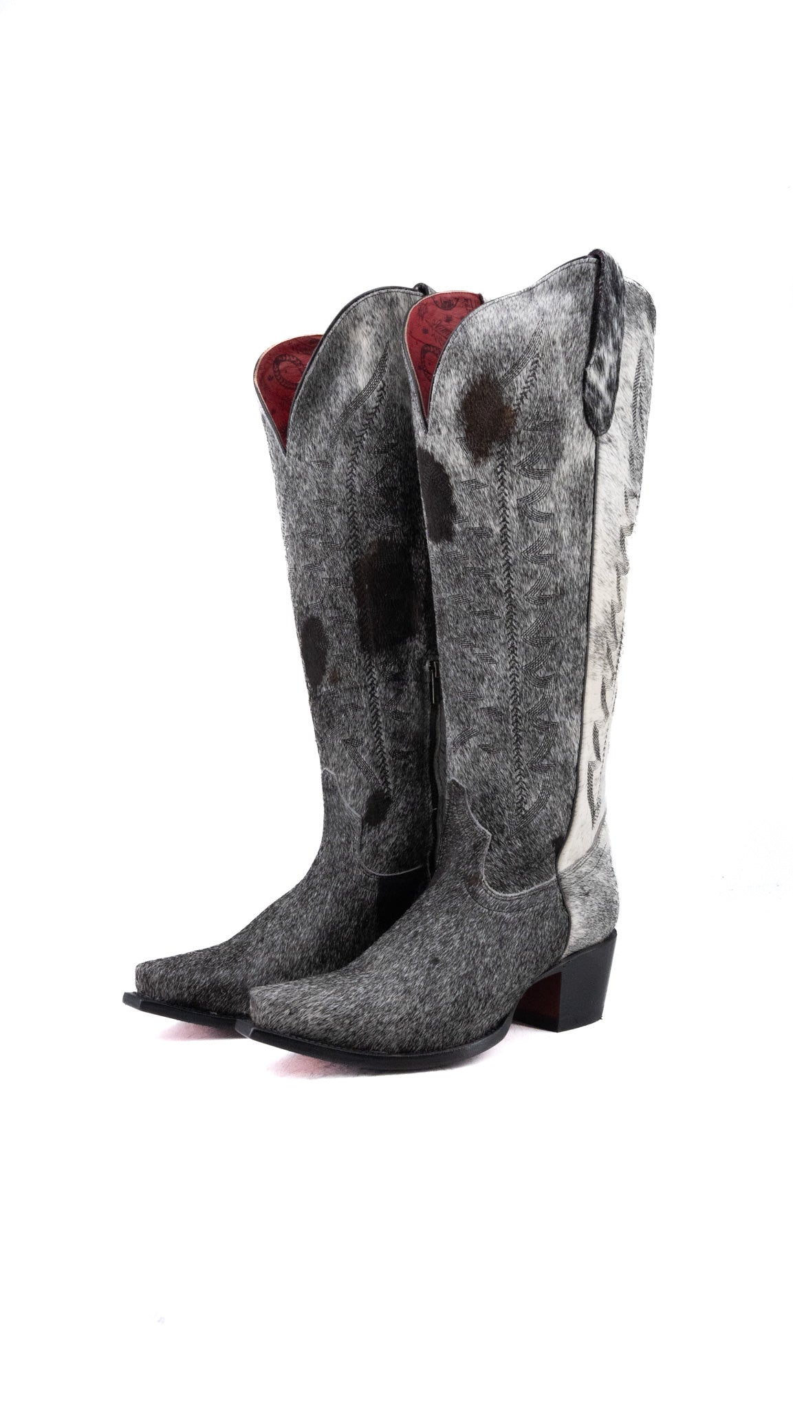 Charlotte Red Bottom Wide Calf Tall Cowgirl Boot Size 9.5 Box CW74