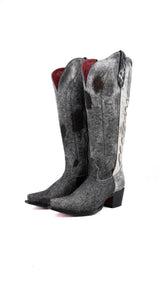 Charlotte Red Bottom Wide Calf Tall Cowgirl Boot Size 9.5 Box CW74