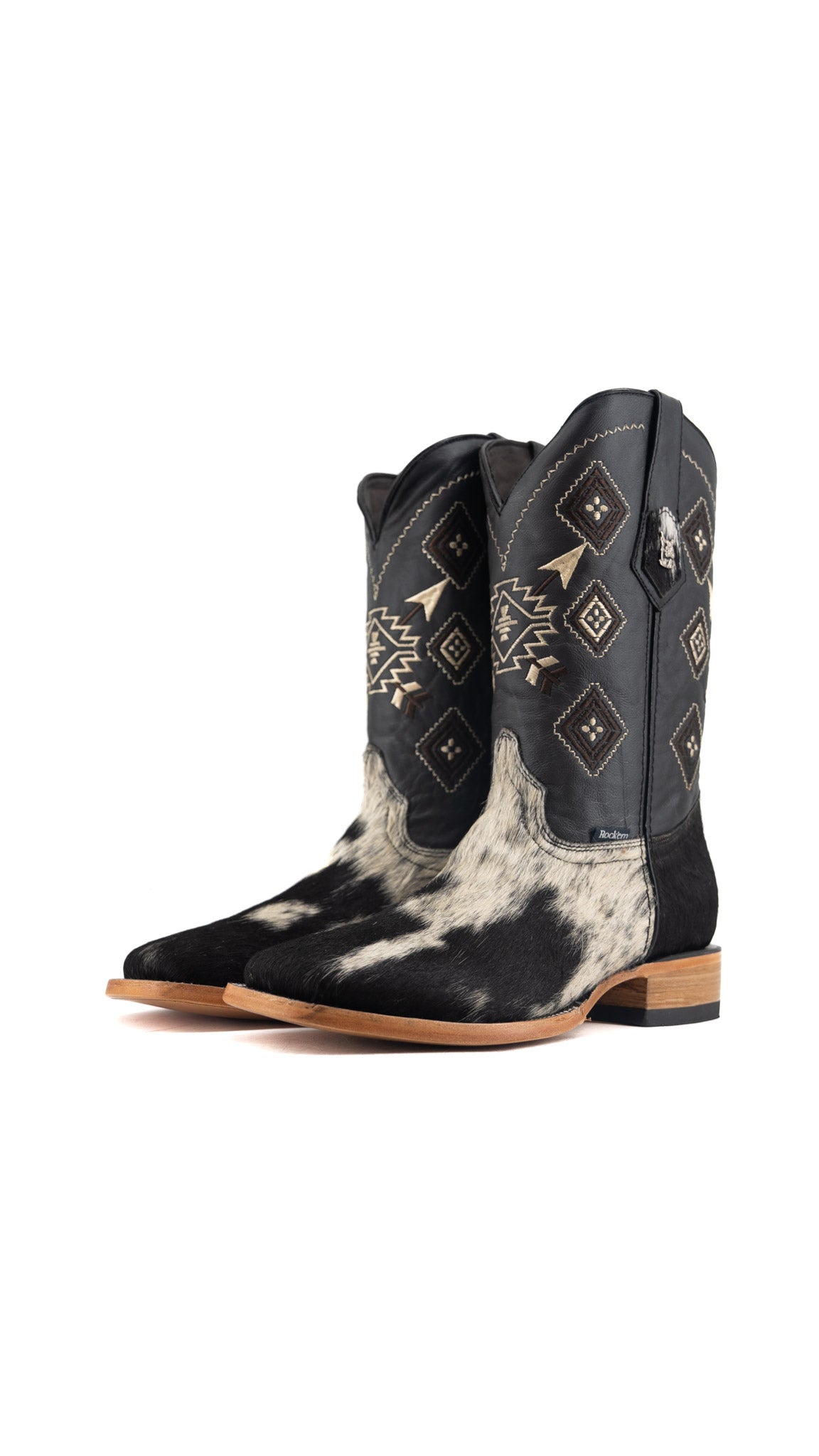Men's Cowhide Square Toe Cowboy Boot Size 9.5 Box QM119 FINAL SALE