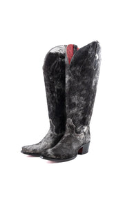 Charlotte Red Bottom Wide Calf Tall Cowgirl Boot Size 9.5 Box CW76