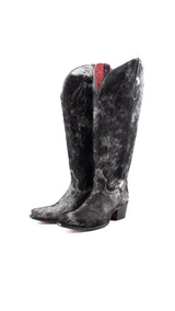 Charlotte Red Bottom Wide Calf Tall Cowgirl Boot Size 9.5 Box CW76