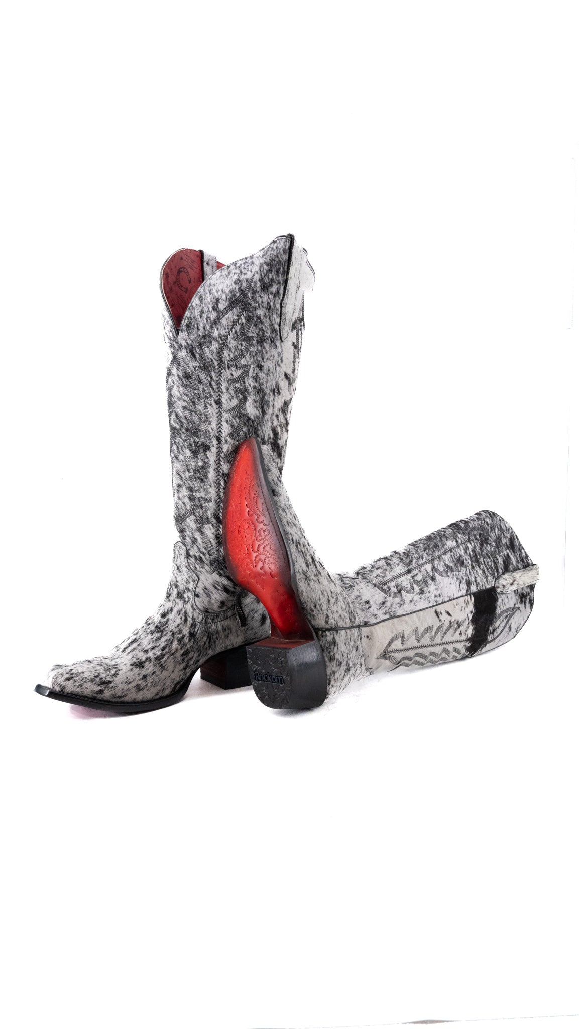 Charlotte Red Bottom Wide Calf Tall Cowgirl Boot Size 10 Box CW77