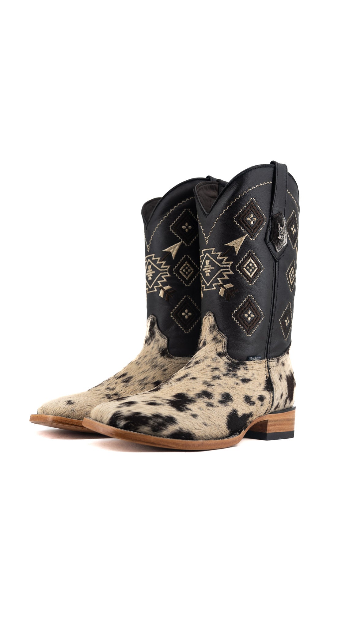 Men's Cowhide Square Toe Cowboy Boot Size 9.5 Box QM124 FINAL SALE
