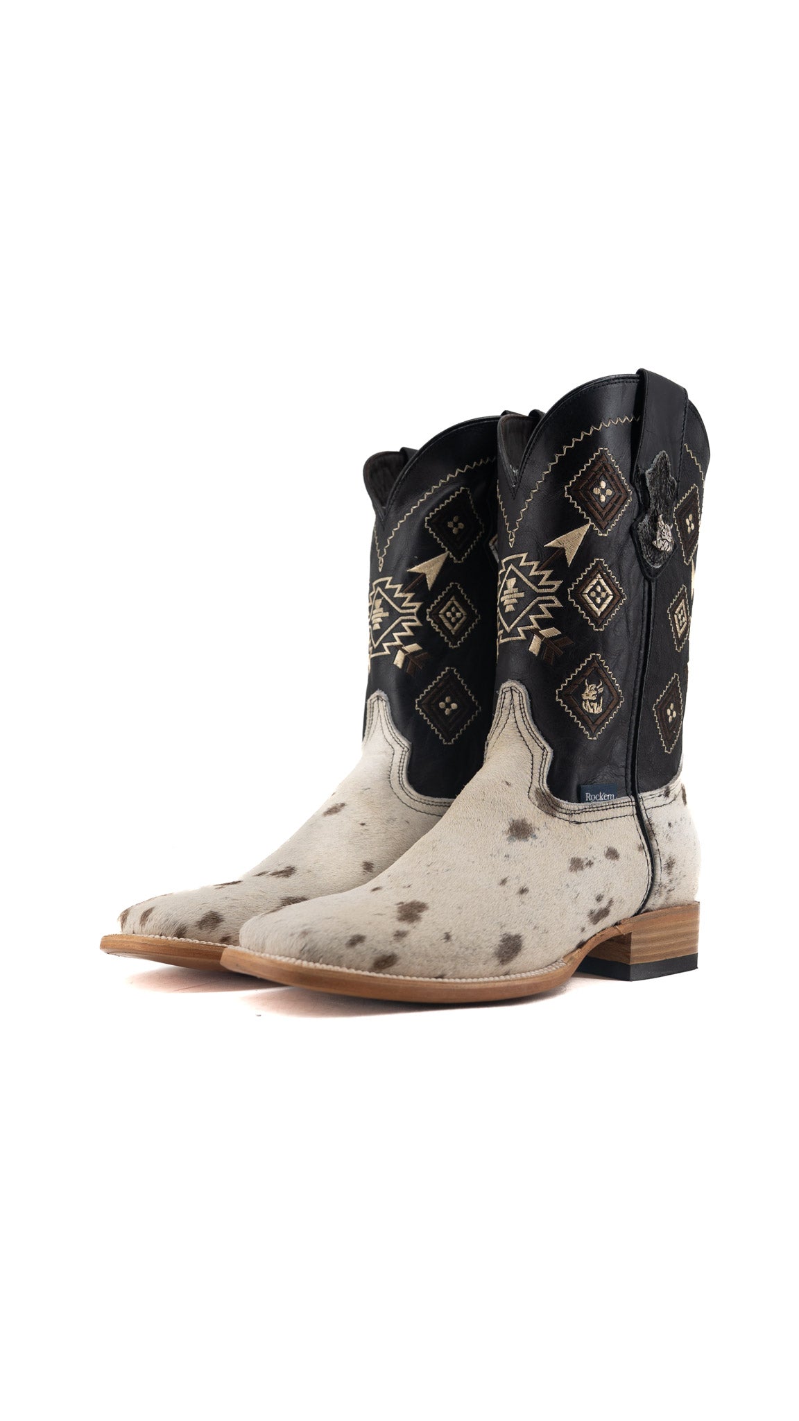Men's Cowhide Square Toe Cowboy Boot Size 10 Box QM125 FINAL SALE