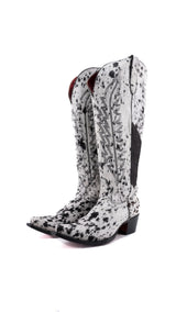 Charlotte Red Bottom Wide Calf Tall Cowgirl Boot Size 11 Box CW79