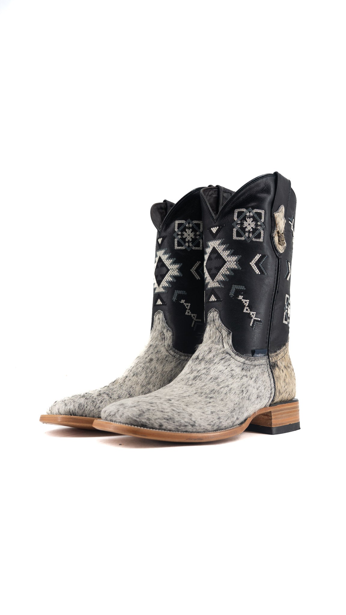 Men's Cowhide Square Toe Cowboy Boot Size 10.5 Box QM126 FINAL SALE