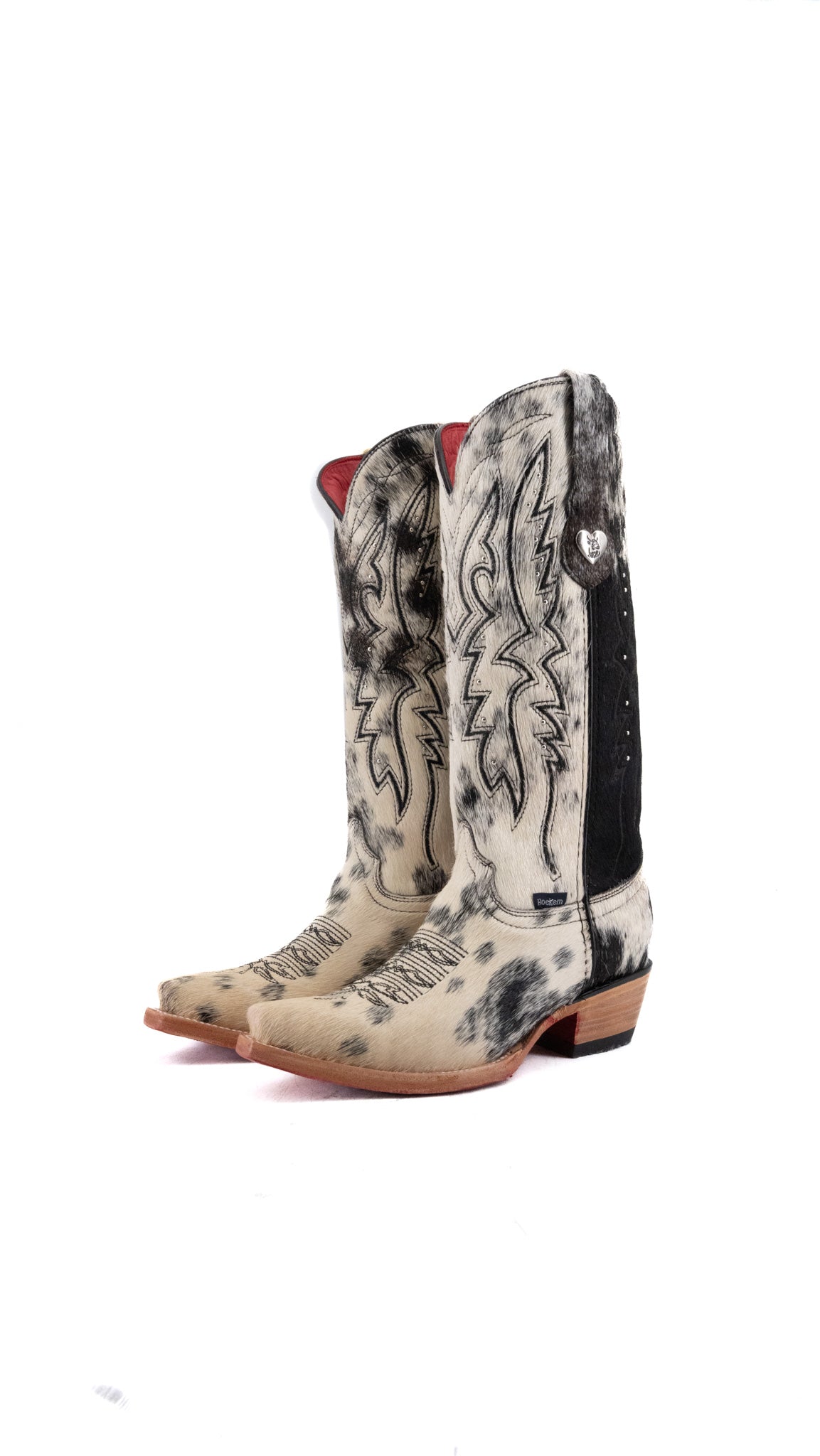 Alexa Cowhide Red Bottom Snip Toe Cowgirl Boot Size 6 Box CW82