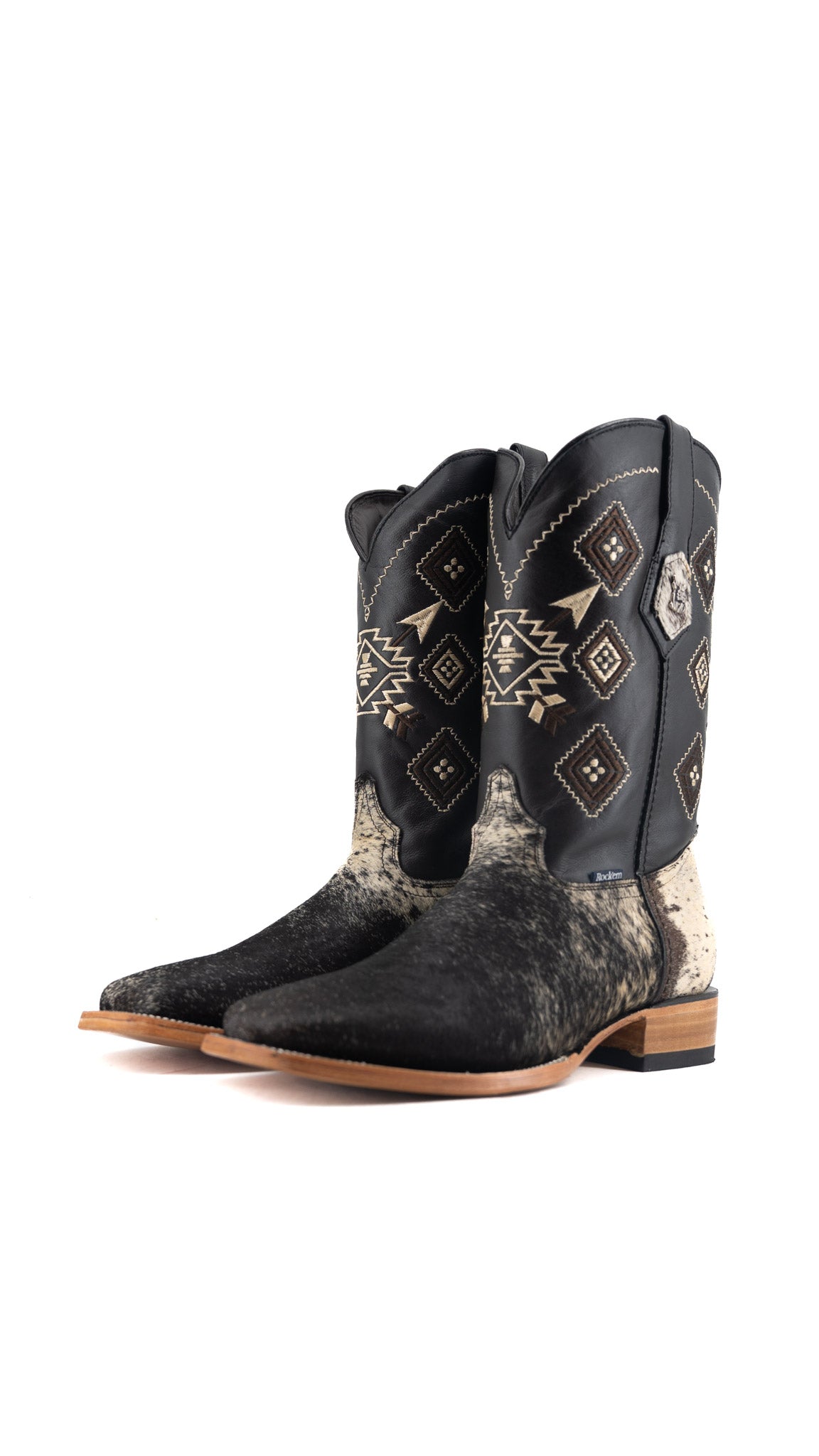 Men's Cowhide Square Toe Cowboy Boot Size 10.5 Box QM130 FINAL SALE