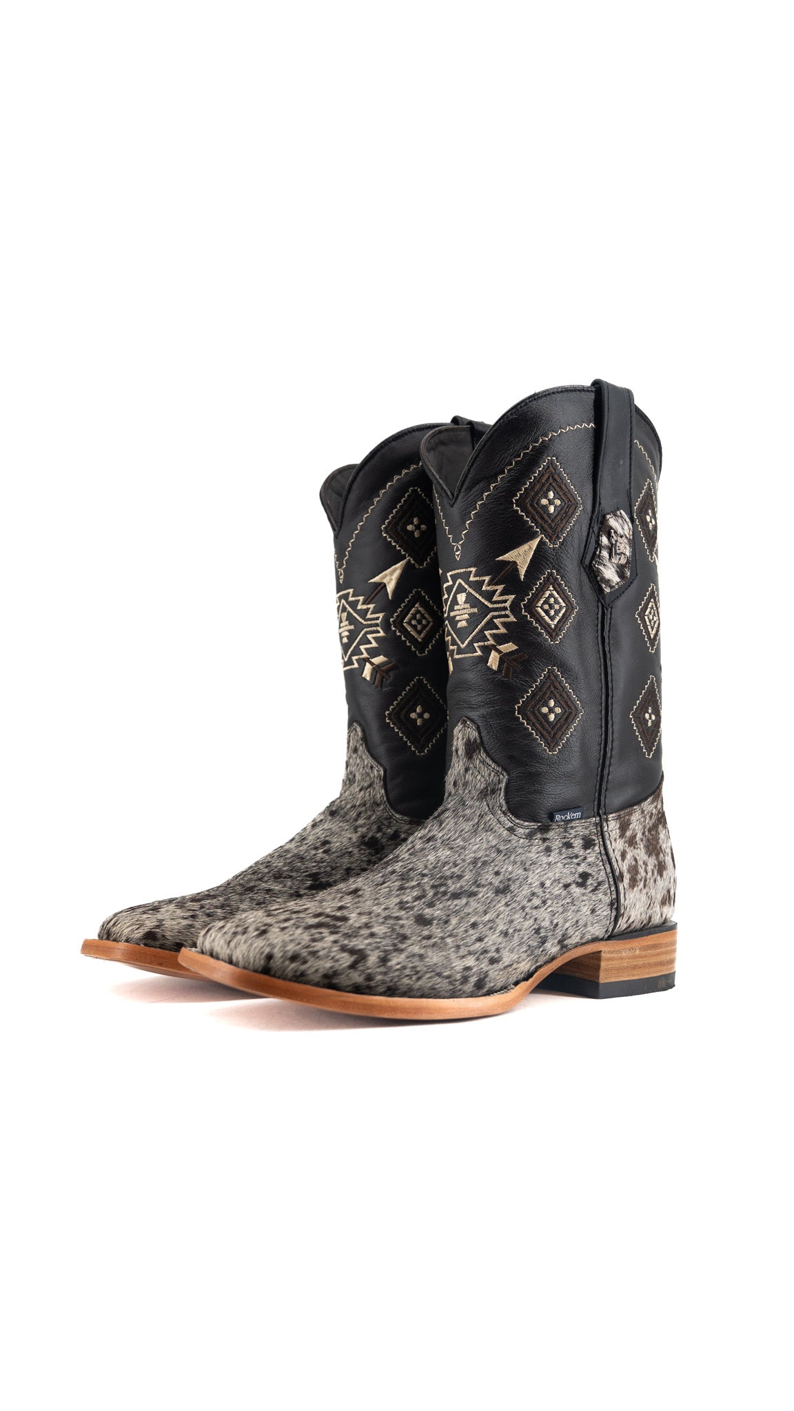 Men's Cowhide Square Toe Cowboy Boot Size 10.5 Box QM131 FINAL SALE