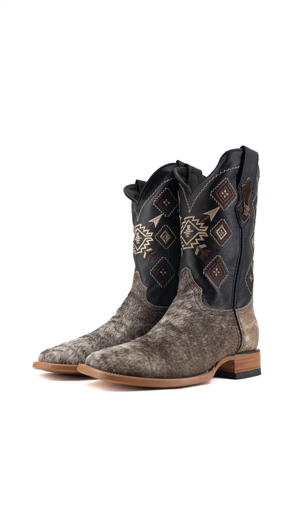 Men's Cowhide Square Toe Cowboy Boot Size 10.5 Box QM132 FINAL SALE