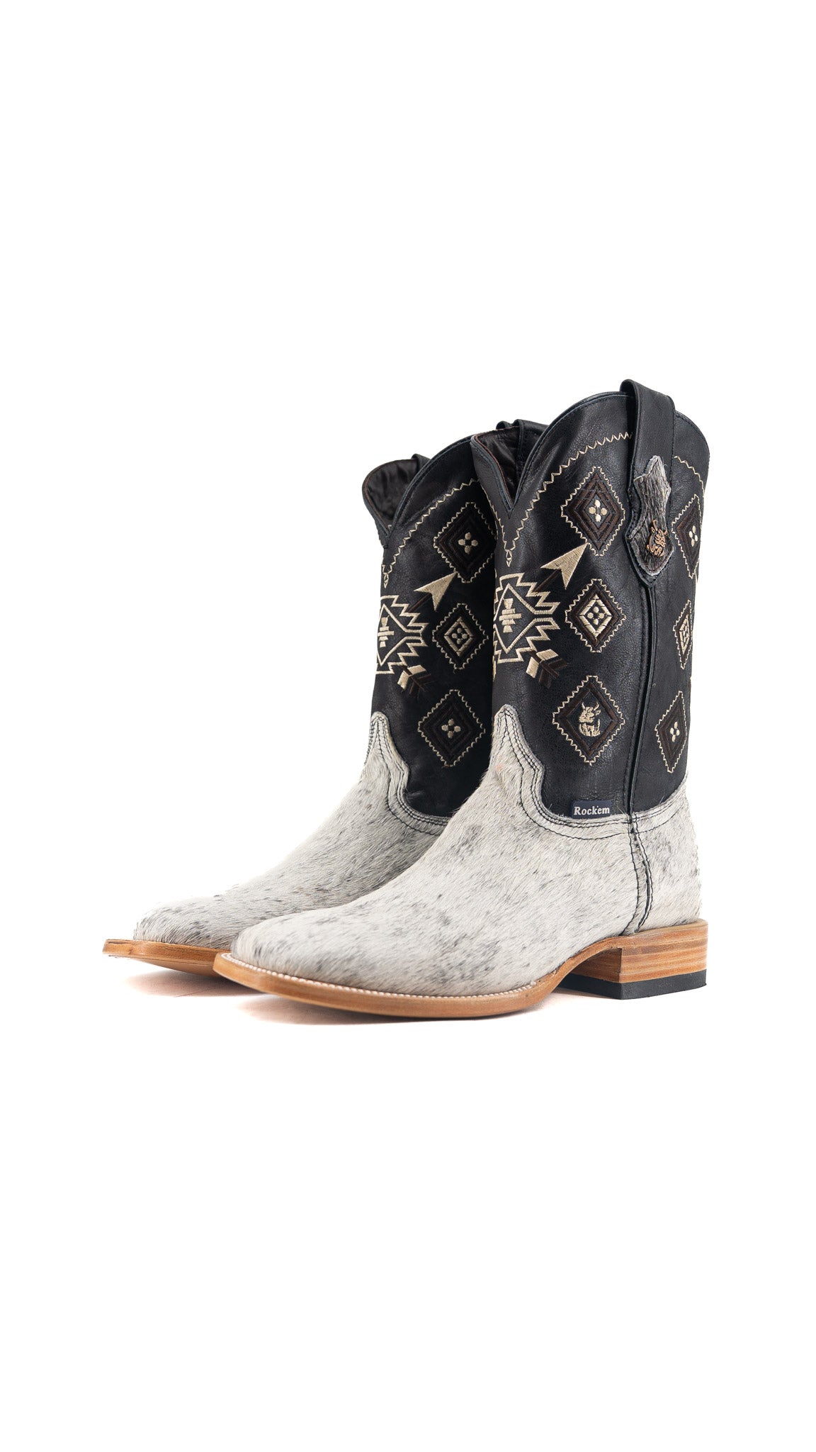 Men's Cowhide Square Toe Cowboy Boot Size 10.5 Box QM134 FINAL SALE