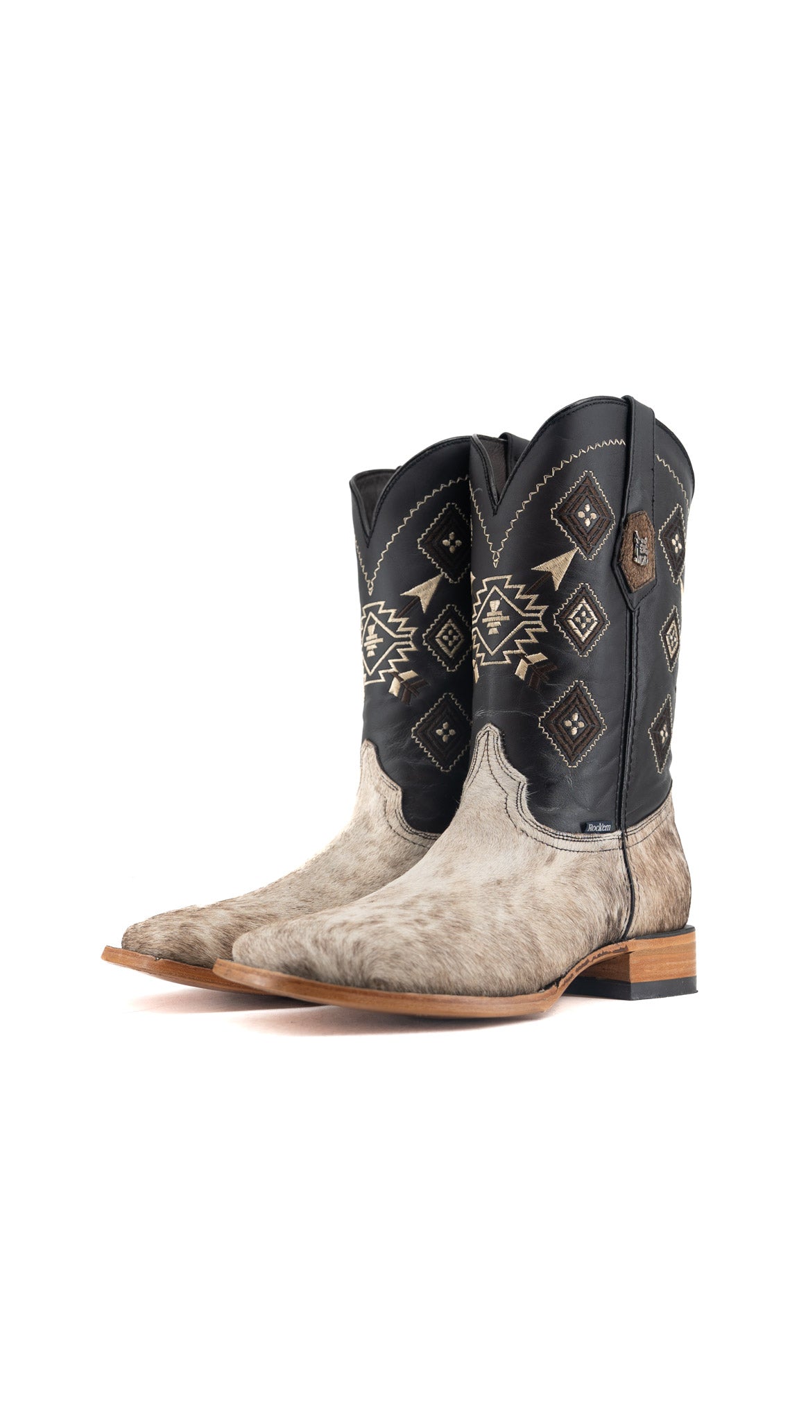Men's Cowhide Square Toe Cowboy Boot Size 10.5 Box QM135 FINAL SALE