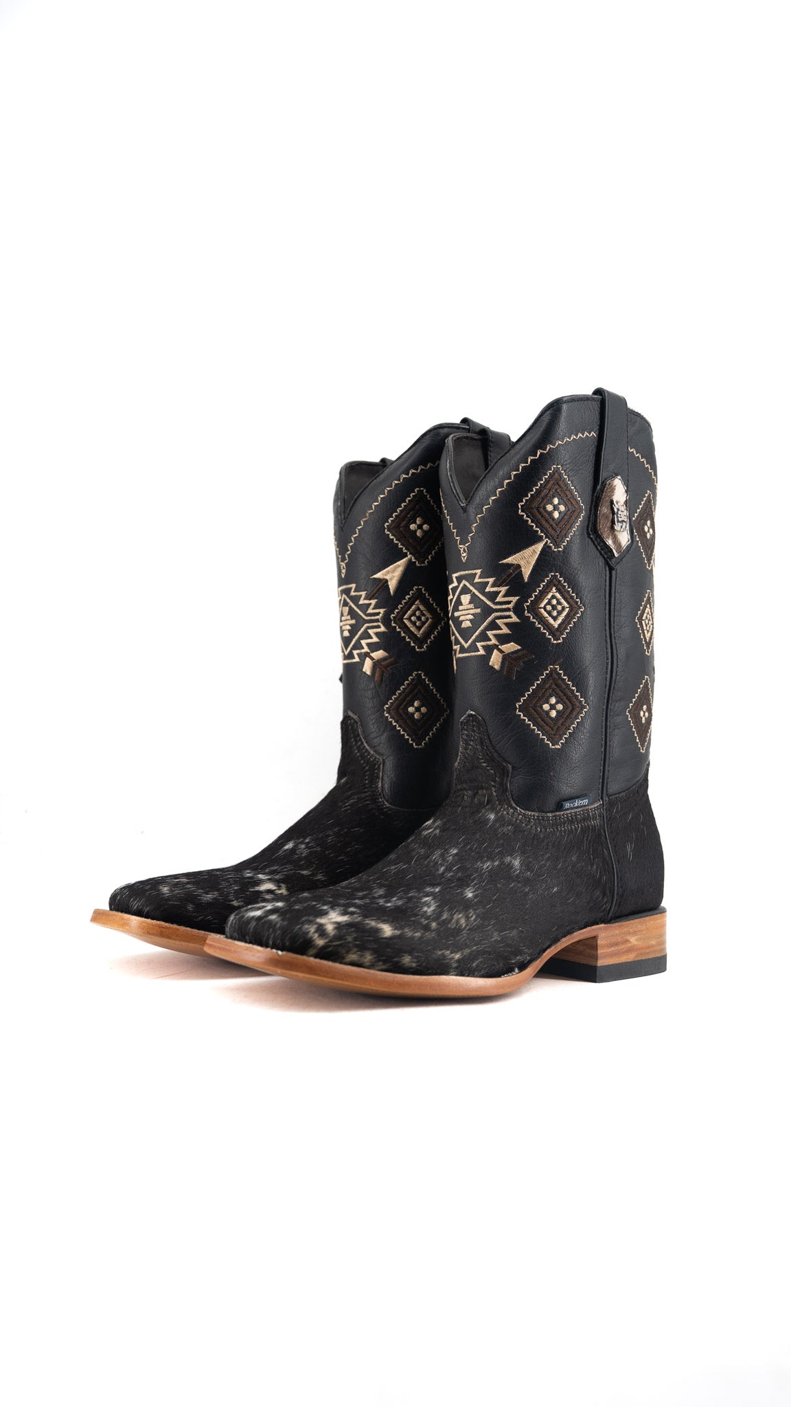 Men's Cowhide Square Toe Cowboy Boot Size 10.5 Box QM136 FINAL SALE