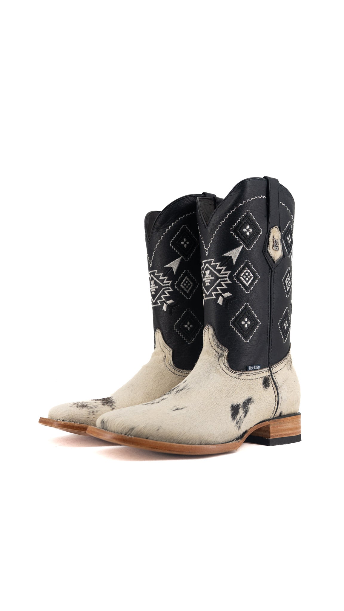 Men's Cowhide Square Toe Cowboy Boot Size 10.5 Box QM138 FINAL SALE