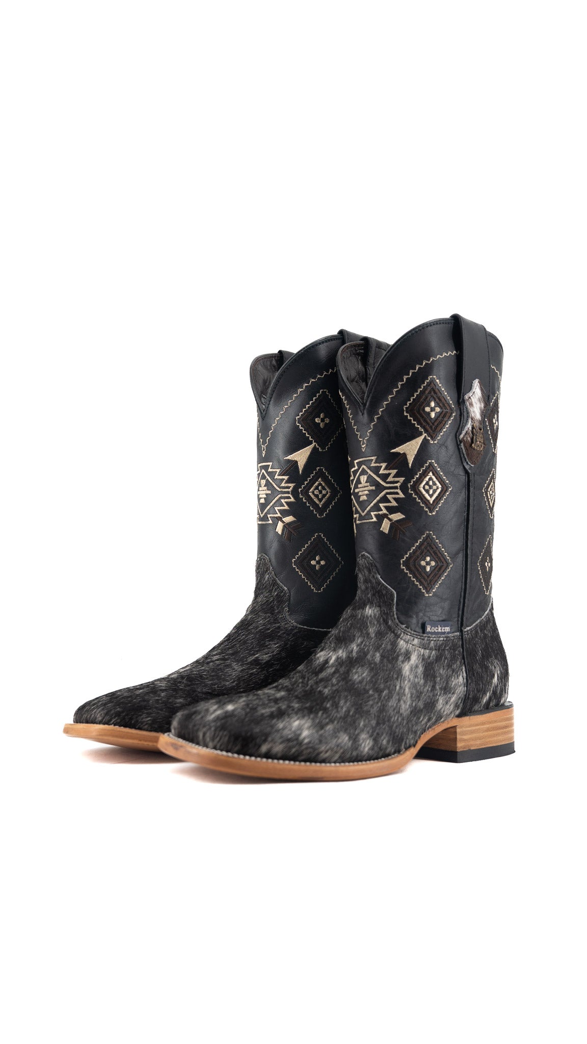 Men's Cowhide Square Toe Cowboy Boot Size 10.5 Box QM140 FINAL SALE