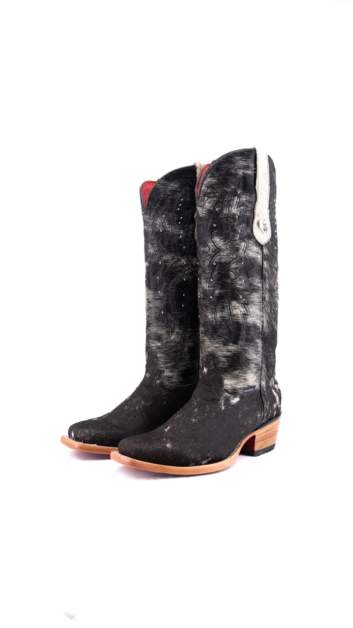 Alexa Cowhide Red Bottom Frontier Toe Cowgirl Boot Size 8 Box CW91