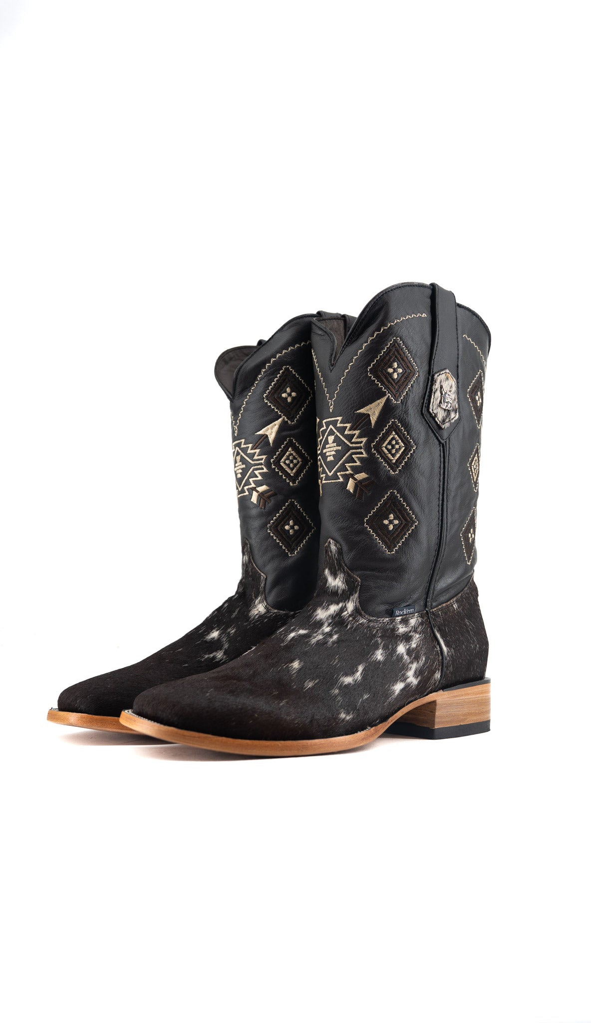 Men's Cowhide Square Toe Cowboy Boot Size 12 Box QM141 FINAL SALE