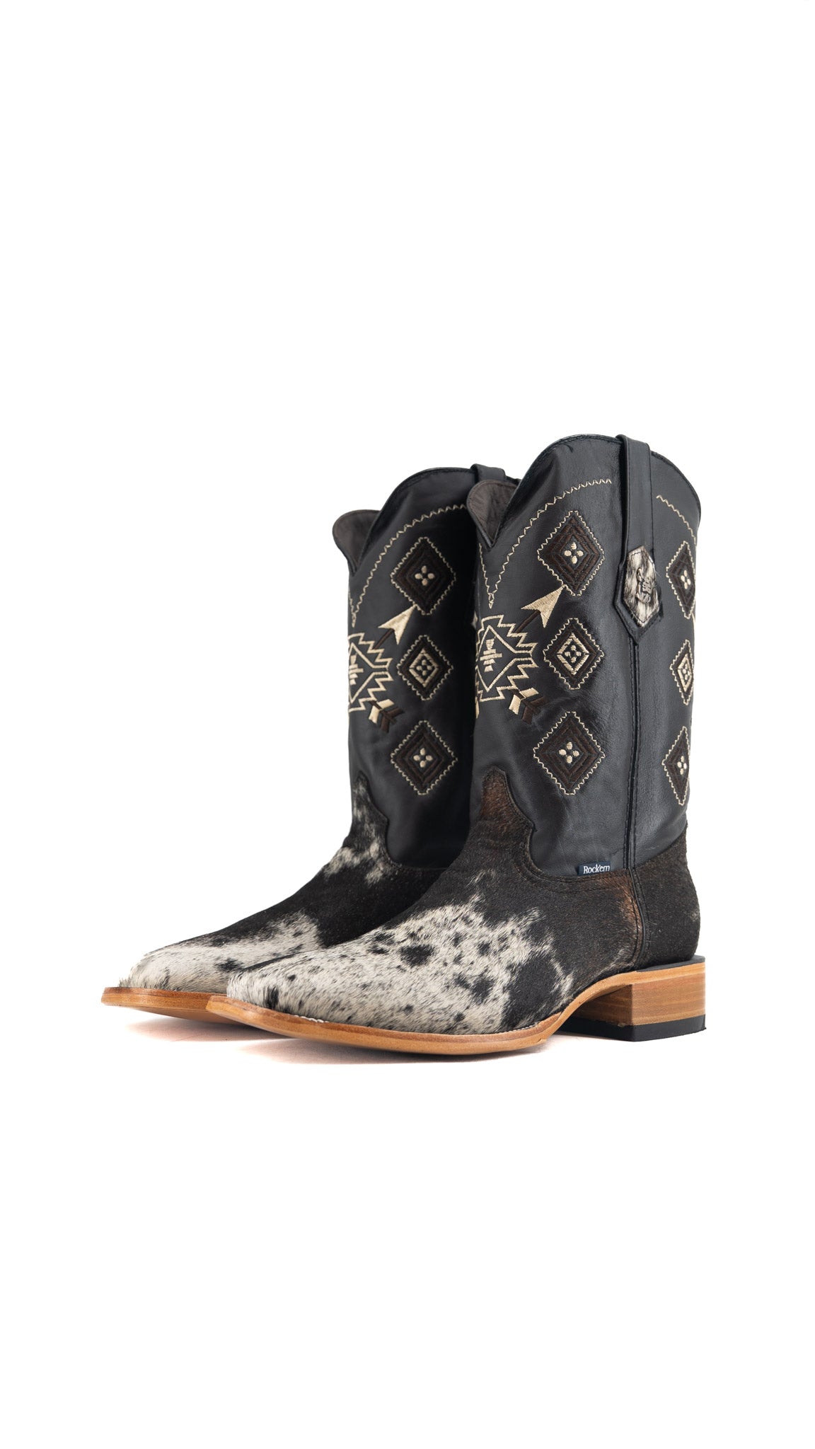 Men's Cowhide Square Toe Cowboy Boot Size 10.5 Box QM143 FINAL SALE