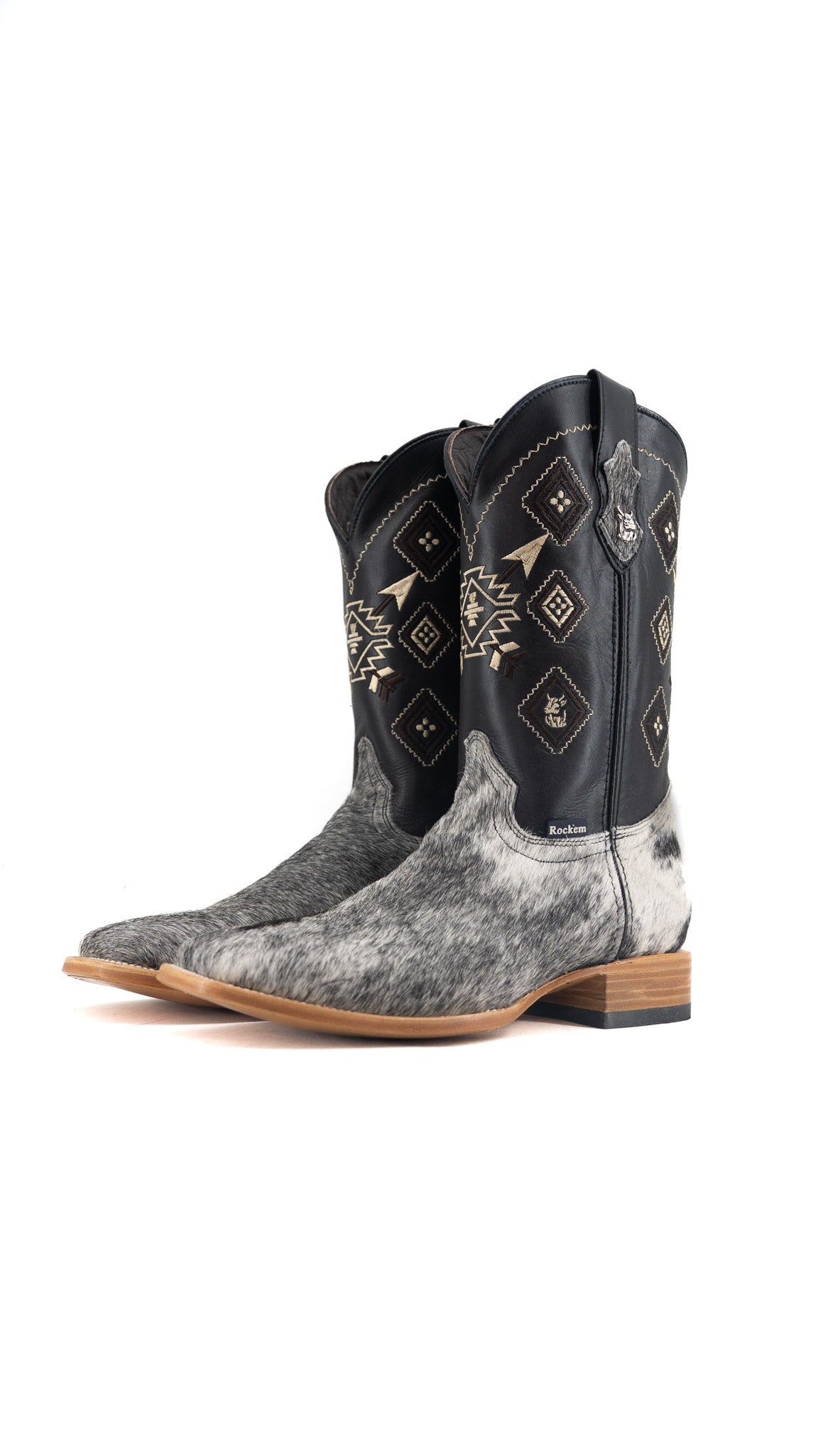 Men's Cowhide Square Toe Cowboy Boot Size 12 Box QM144 FINAL SALE