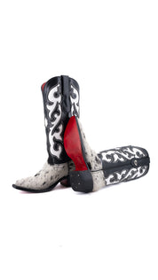 Emely Midi Cowhide Red Bottom Snip Toe Cowgirl Boot  Size 5 Box CW97