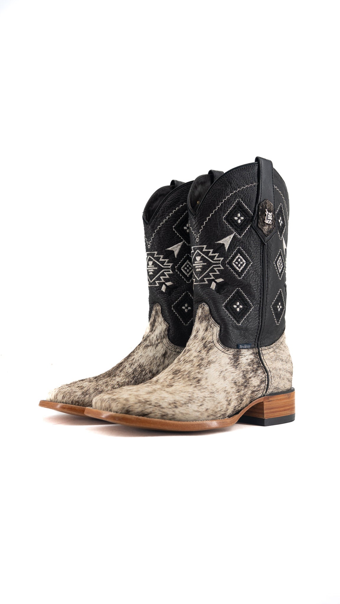 Men's Cowhide Square Toe Cowboy Boot Size 11 Box QM145 FINAL SALE