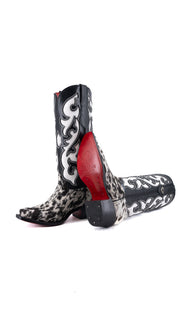 Emely Midi Cowhide Red Bottom Snip Toe Cowgirl Boot  Size 5.5 Box CW98