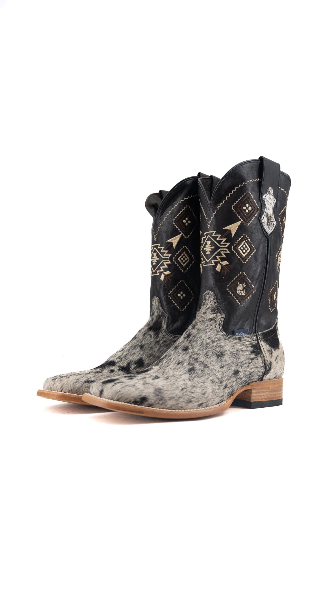 Men's Cowhide Square Toe Cowboy Boot Size 12 Box QM147 FINAL SALE
