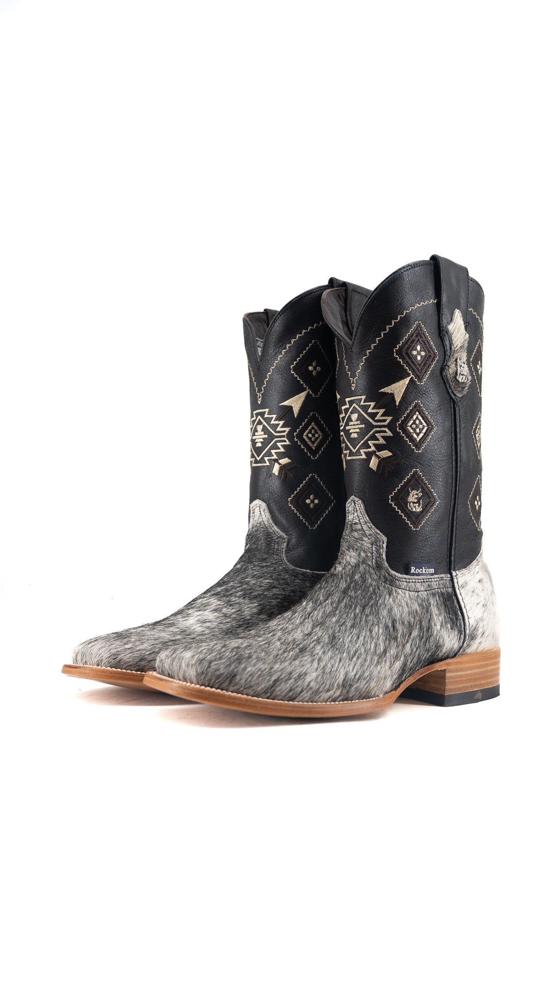 Men's Cowhide Square Toe Cowboy Boot Size 12 Box QM148 FINAL SALE