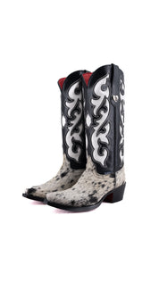 Emely Midi Cowhide Red Bottom Snip Toe Cowgirl Boot  Size 6 Box CW100