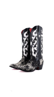 Emely Midi Cowhide Red Bottom Snip Toe Cowgirl Boot  Size 7 Box CW101