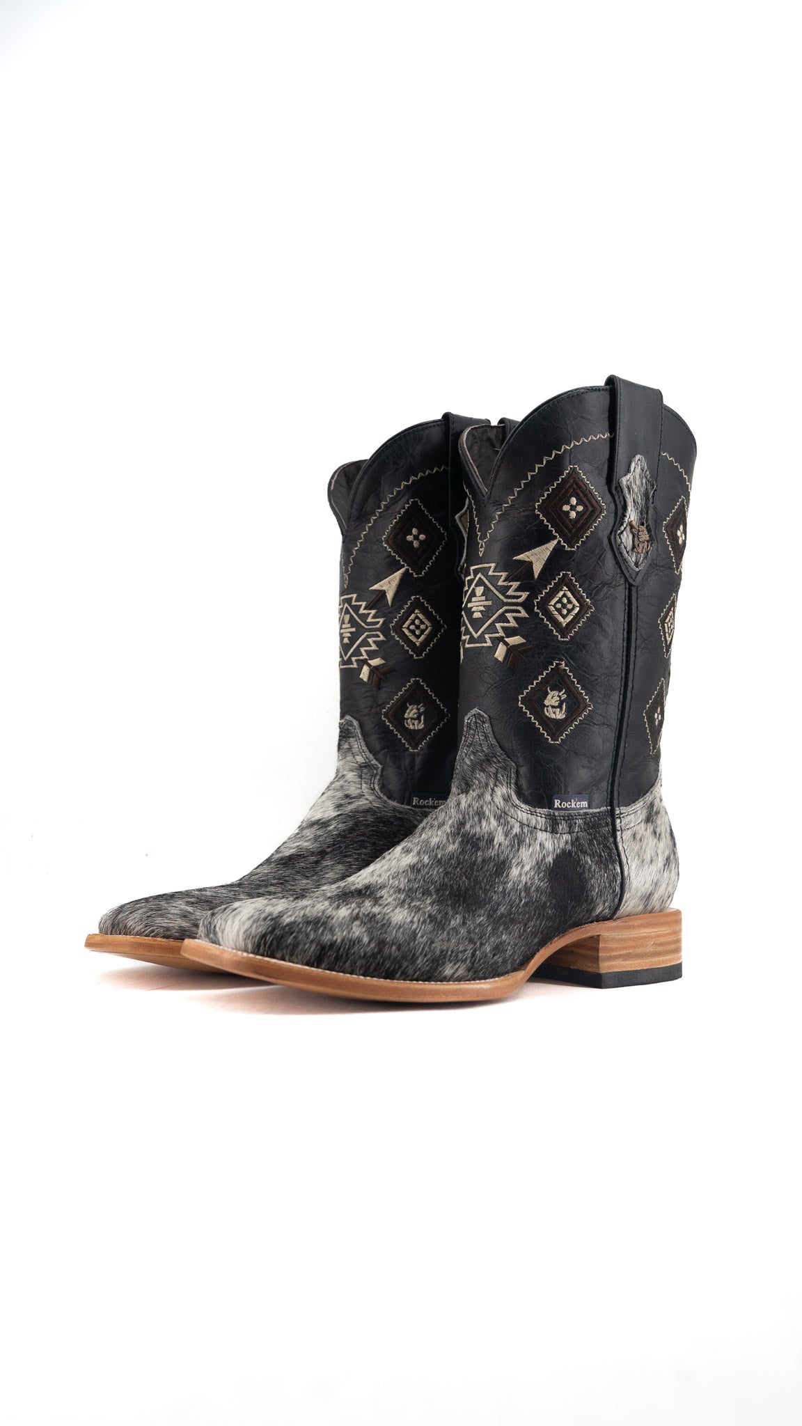 Men's Cowhide Square Toe Cowboy Boot Size 12 Box QM151 FINAL SALE